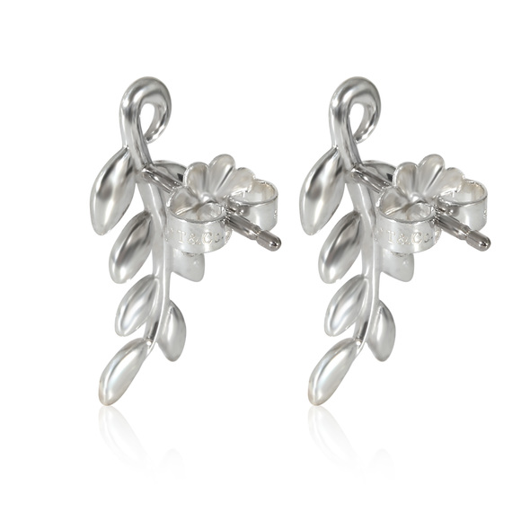 Tiffany & Co. Paloma Picasso Olive Leaf Climber Earrings in Sterling Silver - Picture 2 of 4